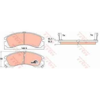 Mitsubıshı On Fren Balatası Pajero II 2,5td 90>99 Outlander 03> / P4007 C Crosser 06> - Trw Gdb1126 - Resim 1