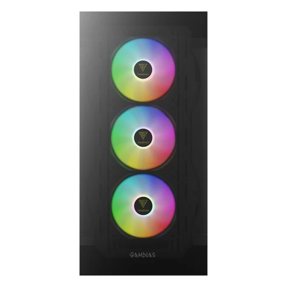 Gamdias Talos E2 Elite 850W 80+ Bronz USB 3.2 ARGB ATX Mid Tower Siyah Kasa - Resim 2