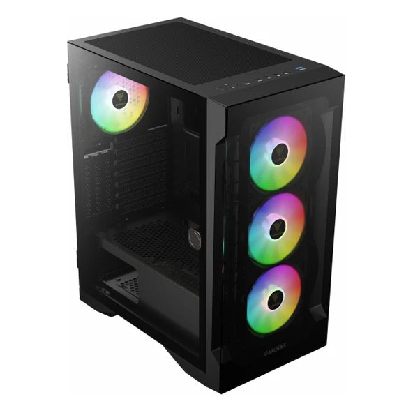 Gamdias Talos E2 Elite 850W 80+ Bronz USB 3.2 ARGB ATX Mid Tower Siyah Kasa - Resim 3