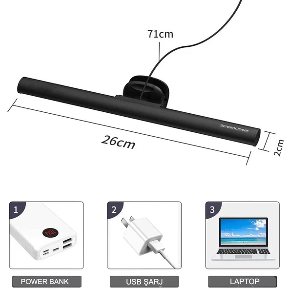 DailyTech Led Kısılabilen Işıklı Çubuk Laptop Pc Bilgisayar İçin - 7