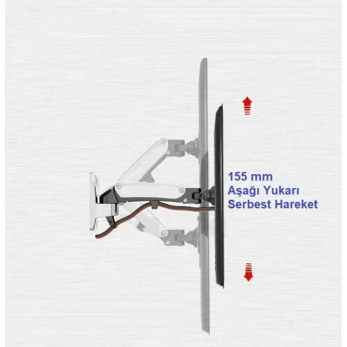 North Bayou NB F120 Amörtisörlü Hareketli 17-27" Duvar Askı Aparatı - 4