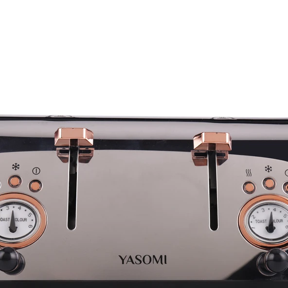 Yasomi YK-628T 4 Dilimli Geniş Yuvalı Ekmek Kızartma Makinesi - Resim 5