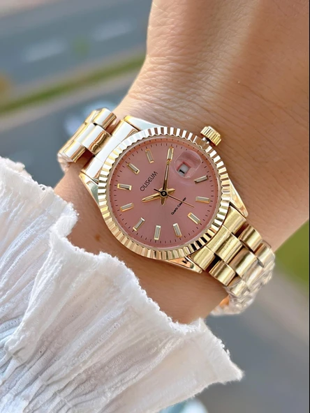 Coliseum Çelik Kordon Takvimli Kadran Özel Tasarım Vintage Seri Kadın Kol Saati+Bileklik PS.8341.M3 ürün görseli