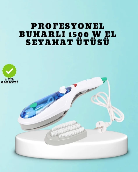 Kompakt Seyahat Ütüsü 1500W | Koku Giderici Buhar Fonksiyonlu ürün görseli 1