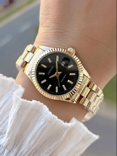 Coliseum Çelik Kordon Takvimli Kadran Özel Tasarım Vintage Seri Kadın Kol Saati+Bileklik PS.8341.M2 ürün görseli