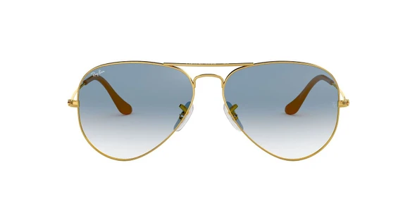 Ray-Ban Aviator 3025 001/3F Gold-Light Blue Güneş Gözlüğü - Resim 2