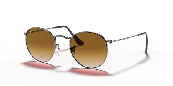 Ray-Ban Round Flat 3447N 004/51 Gunmetal-Brown Güneş Gözlüğü ürün görseli