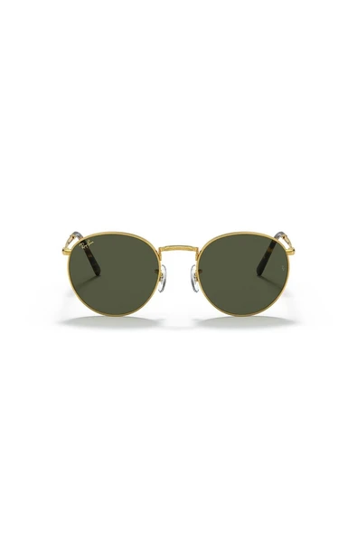 Ray-Ban New Round 3637 919631 Gold-Green Güneş Gözlüğü - Resim 2
