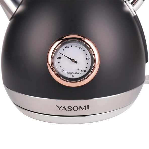 Yasomi YK-880NTSL Retro Su Isıtıcı Kettle Siyah - Resim 5