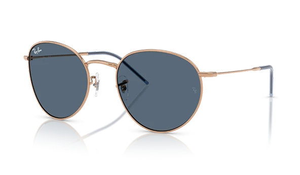 Ray-Ban Round Reverse 0103S 92023A Rose Gold-Dark Blue Güneş Gözlüğü ürün görseli