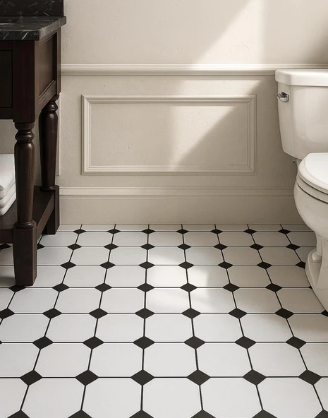 30cm x 30cm 10 Adet Yapışkanlı Karo Floor Pvc Panel Yer Zemin Kaplama Paneli Arkası Kauçuklu 3319 - 2