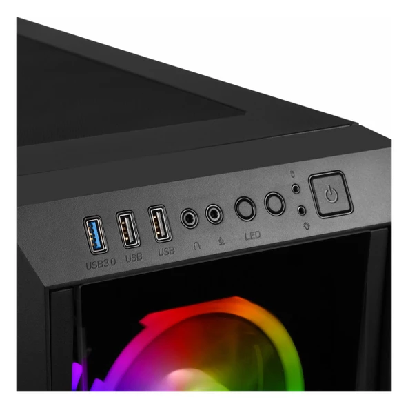 Gamdias Talos M1 Elite 850W 80+ Bronz USB 3.2 ARGB ATX Mid Tower Siyah Kasa - Resim 3