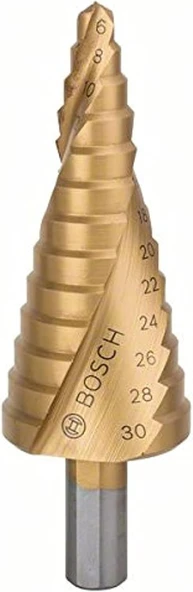 Bosch HSS-TiN 6-30 mm 13 Kademeli Matkap Ucu - 2608587430 ürün görseli