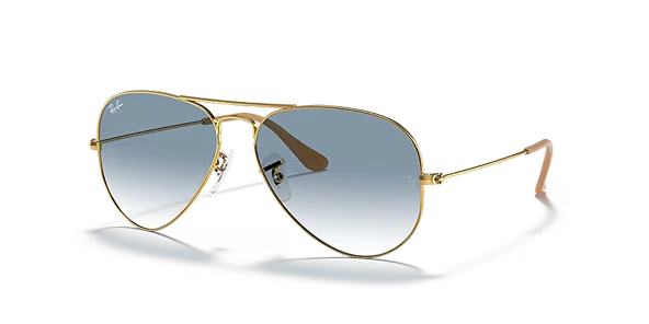 Ray-Ban Aviator 3025 001/3F Gold-Light Blue Güneş Gözlüğü ürün görseli