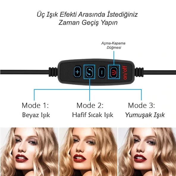 DailyTech Dim LED Halka Lamba Işık Fotoğrafçılık Stüdyo - 4