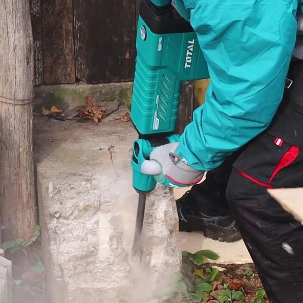 Total TH215002 Kırıcı Delici Hilti 25J 1500W Beton Taş Kırma Matkap Profesyonel Titreşim Önleyici - Resim 6