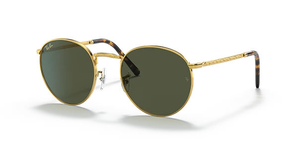 Ray-Ban New Round 3637 919631 Gold-Green Güneş Gözlüğü ürün görseli