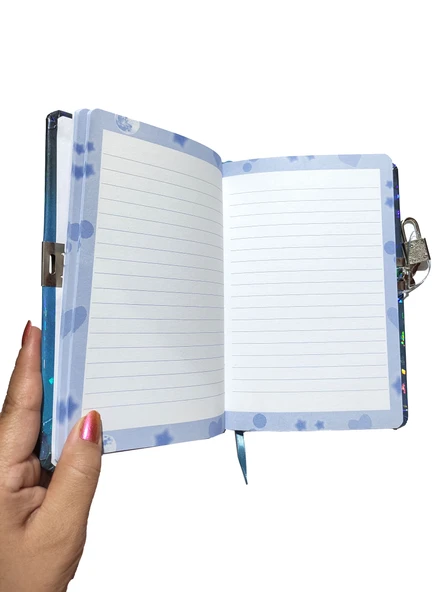 Yıldızlı Gece Hatıra Defteri (Günlük) Kilitli Defter 80 yaprak - Köprü - Resim 3