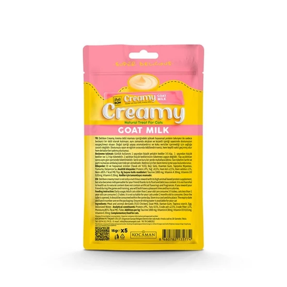 Delibon Creamy Ödül Maması Keçi Sütlü 15gr 5li Paket - 2