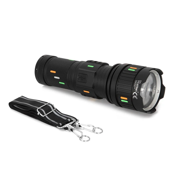 5000 LÜMEN CREE TG LED ŞARJ GÖSTERGELİ EL FENERİ WATTON WT-731 - 3