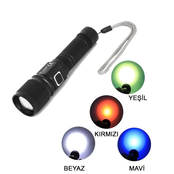 CREE TG LED 1000 LÜMEN GÖSTERGELİ FONKSİYONEL EL FENERİ WATTON WT-732 - 3
