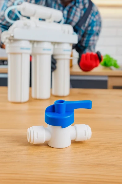 Watergold Su Arıtma Cihazı Küresel Ara Vana Plastik 6 Mm Hortum Girişli
