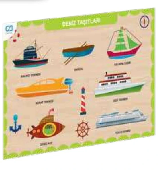 Ahşap Deniz Taşıtları Eğitici Set ürün görseli