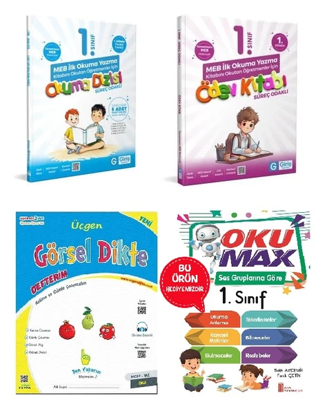 1.Sınıf MEB İlk Okuma Yazma Kitabını Okutan Öğretmenler İçin Okuma Dizisi+Ödev Kitabı+Görsel Dikte ürün görseli 1