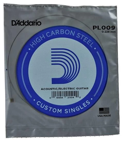 DADDARIO PL009 ELEKTRO VE AKUSTİK TEK TEL, E-(Mİ), YÜKSEK KARBONLU ÇELİK - 1