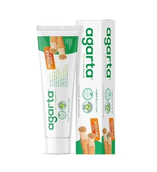 Agarta Bitkisel Diş Macunu Misvak Özlü Tüp 100 ml