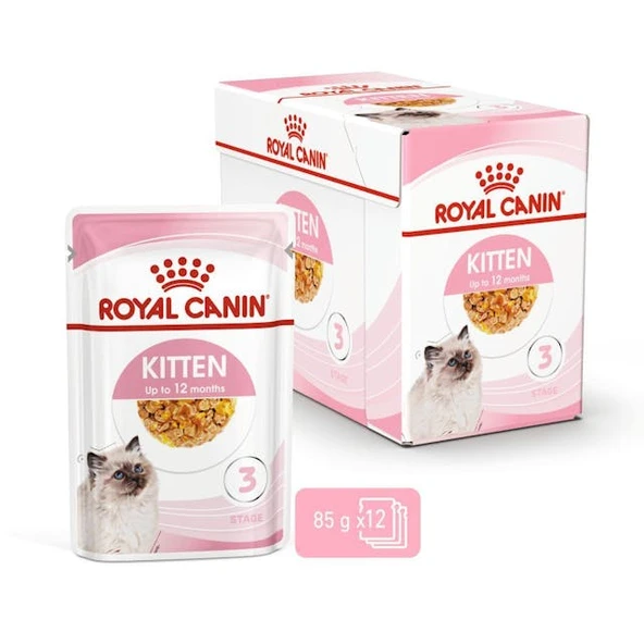 Royal Canin Kitten Jelly Pouch Yavru Kedi Konserve Yaş Maması 85 Gr - Resim 4