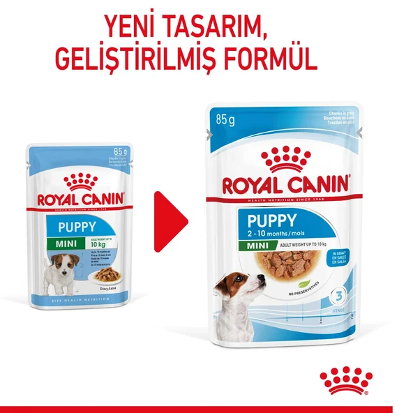 Royal Canin Mini Puppy Pouch Konserve Yavru Köpek Yaş Maması 85 Gr - Resim 3