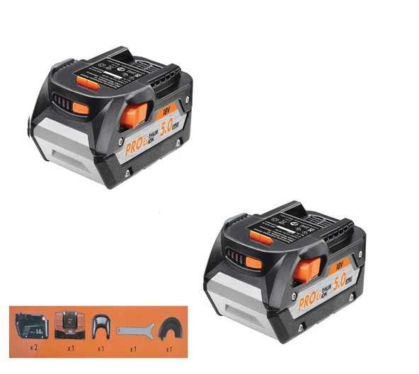 AEG BEWS18-125BLLI-502C AKÜLÜ KÖMÜRSÜZ AVUÇ TAŞLAMA 18 VOLT 5.0 AH 125 MM - 2