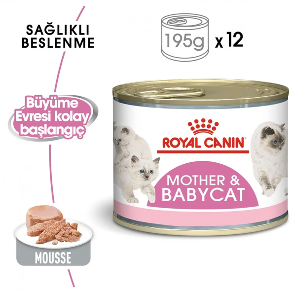 Royal Canin Mother&Babycat Anne ve Yavru Yaş Konserve Mama 195 Gr ürün görseli