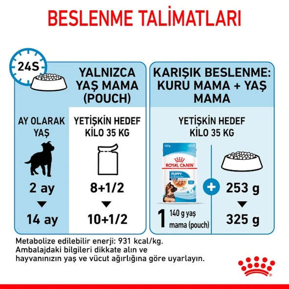 Royal Canin Maxi Puppy Büyük Irk Yavru Köpekler İçin Parça Etli Konserve Yaş Mama Pouch 140 Gr - 7