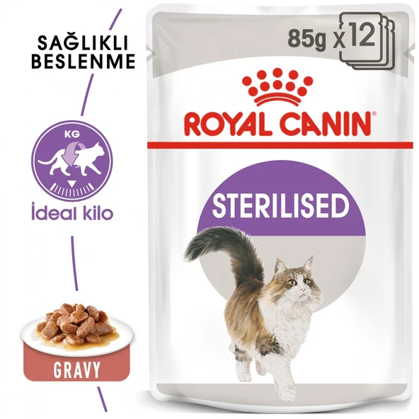 Royal Canin Sterilised Gravy Kısırlaştırılmış Yetişkin Kedi Maması Pouch 85 Gr ürün görseli 1
