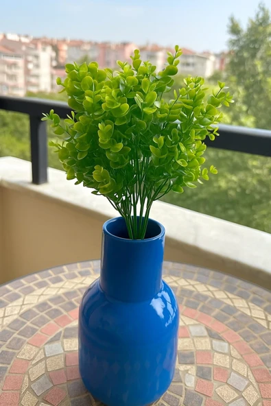 BÜYÜK ŞİMŞİR 18 DALLI 45 CM YAPAY EV VAZO DEKOR BALKON SÜSÜ - Resim 3