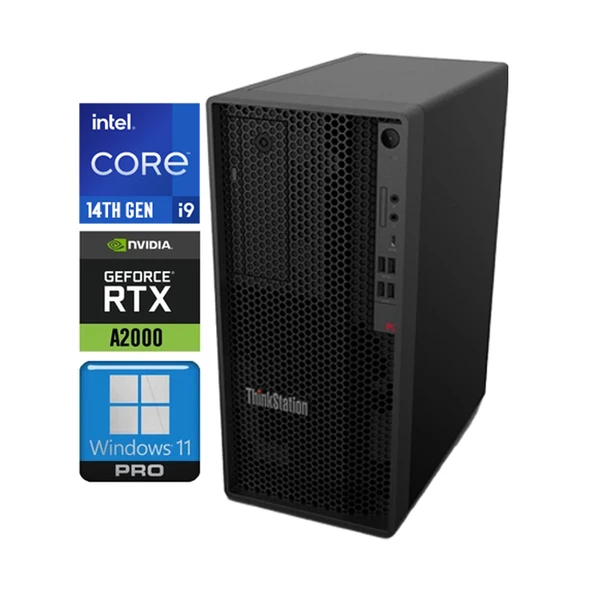 Lenovo DWS ThinkStation P2 i9-14900K 64GB 2TB SSD 12 GB RTXA2000 W11P İş İstasyonu 30FR003YTR 007
