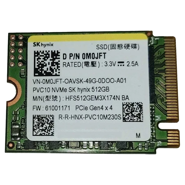 SK Hynix PVC10 512GB 5800/4000MB/s Gen4x4 M.2 22x30 SSD - 1