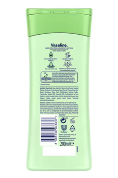 Vaseline Vücut Losyonu Aloe Vera Ferahlığı – Kuru Ciltler İçin Yoğun Nemlendirici Losyon, 200 ml - Resim 2
