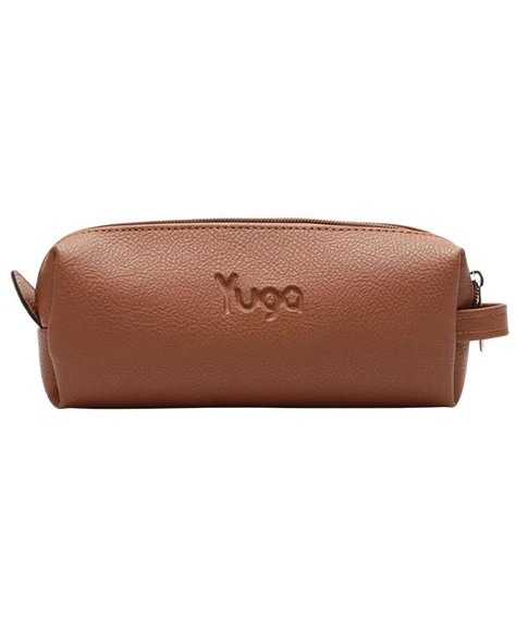 Yuga Tek Gözlü Suni Deri Kalem Çantası Taba ürün görseli