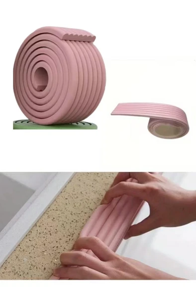 8cmx200cm 1 Adet Yapışkanlı Meva Pembe Lambiri model Çıta Süpürgelik Tablo Tavan Koruyucu Kenar Çıta - 7