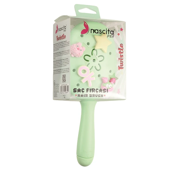 YEŞİL TWISTLO SAÇ FIRÇASI - Resim 2