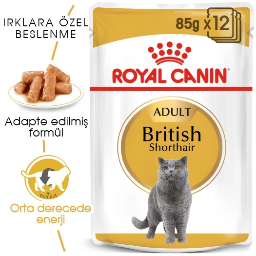 Royal Canin British Shorthair Yaş Kedi Maması Pouch 85gr ürün görseli 1