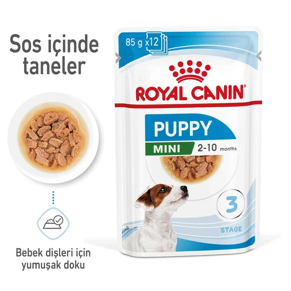 Royal Canin Mini Puppy Pouch Konserve Yavru Köpek Yaş Maması 85 Gr - Resim 10