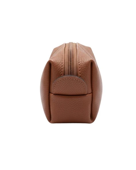 Yuga Tek Gözlü Suni Deri Kalem Çantası Taba - Resim 4