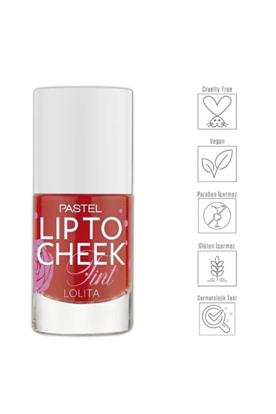 Pastel Lip To Cheek Tint Lolita – Dudak ve Yanaklar İçin Doğal Renk Veren Likit Allık & Ruj - 3