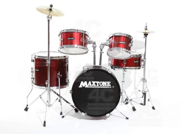MAXTONE MXC-602MR JUNIOR DAVUL SET METALİK KIRMIZI ürün görseli