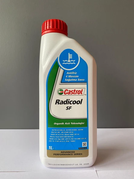 Castrol Radicool SF Organik Kırmızı Renk 1 Litre Antifriz (06/2025 Üretim)