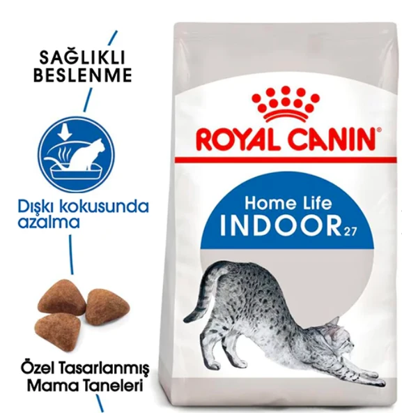 Royal Canin Indoor 27 Ev Kedileri İçin Yetişkin Kedi Maması 400 Gr - 1